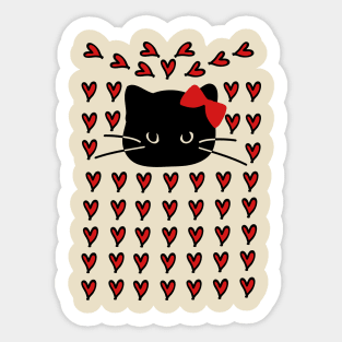 Love love cat Sticker